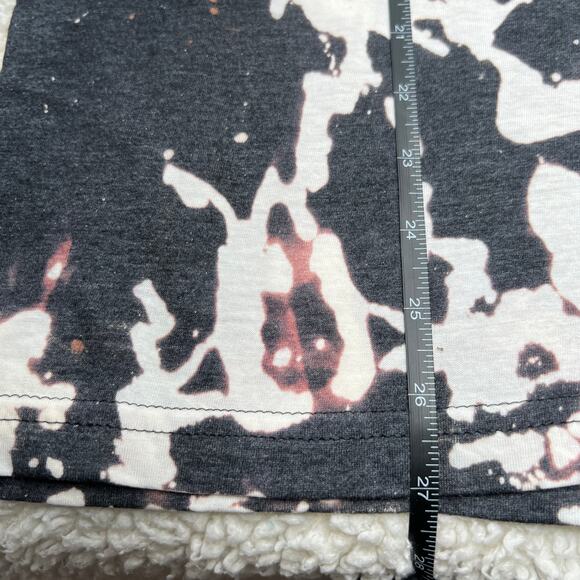 Holiday Dead Inside But Jolly AF Bleached Black Tee Large - Picture 6 of 6